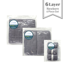 Load image into Gallery viewer, 6 Layer Cotton Muslin Newborn Set (6-Piece)