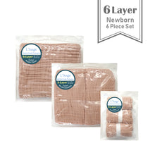 Load image into Gallery viewer, 6 Layer Cotton Muslin Newborn Set (6-Piece)
