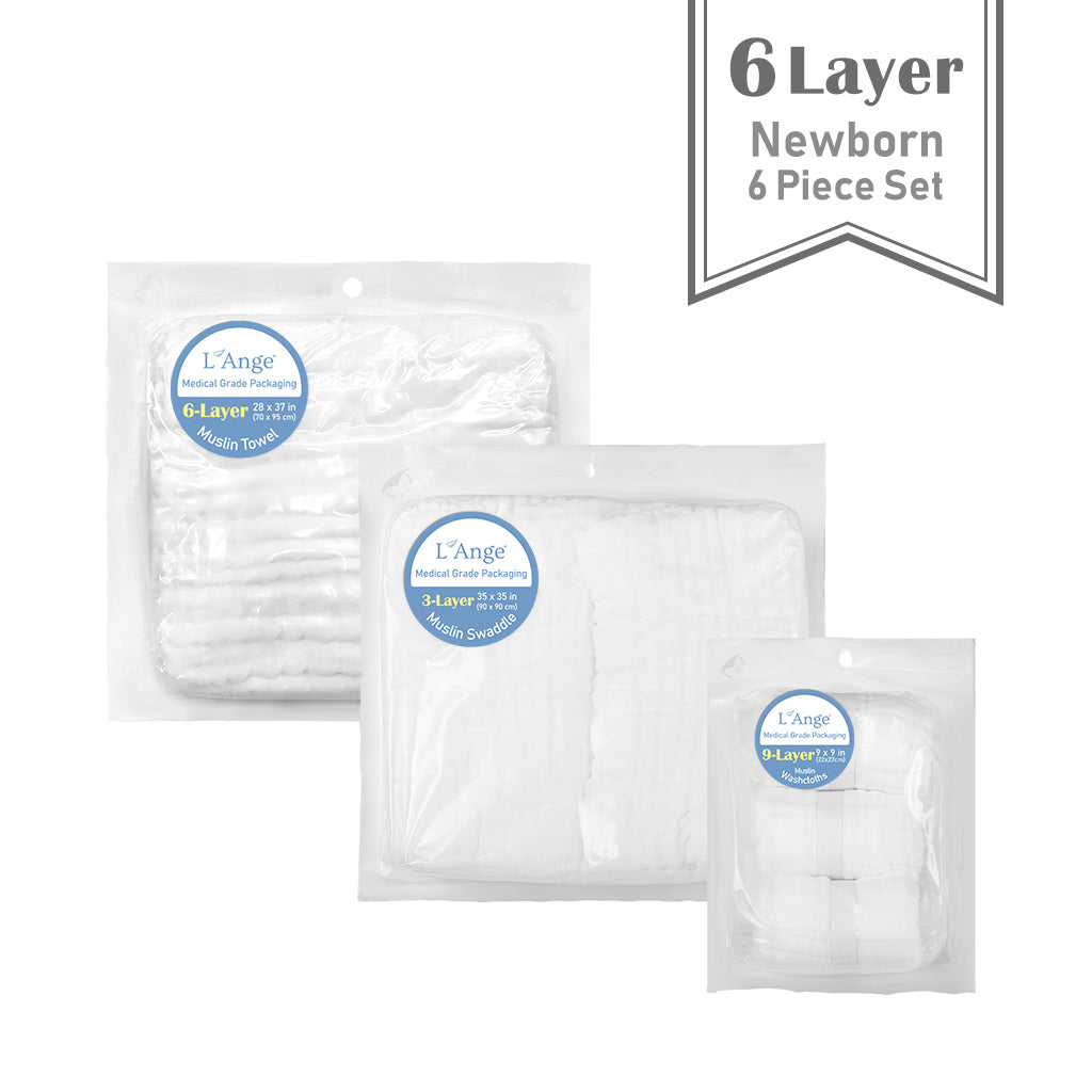 6 Layer Cotton Muslin Newborn Set (6-Piece)