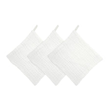 Load image into Gallery viewer, L&#39;Ange Baby Cotton Muslin Washcloth Pack of 3
